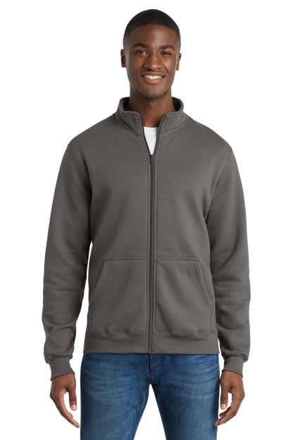 Economy Full-Zip Sweatshirt - Port & Company Core Fleece Cadet - PC78FZ