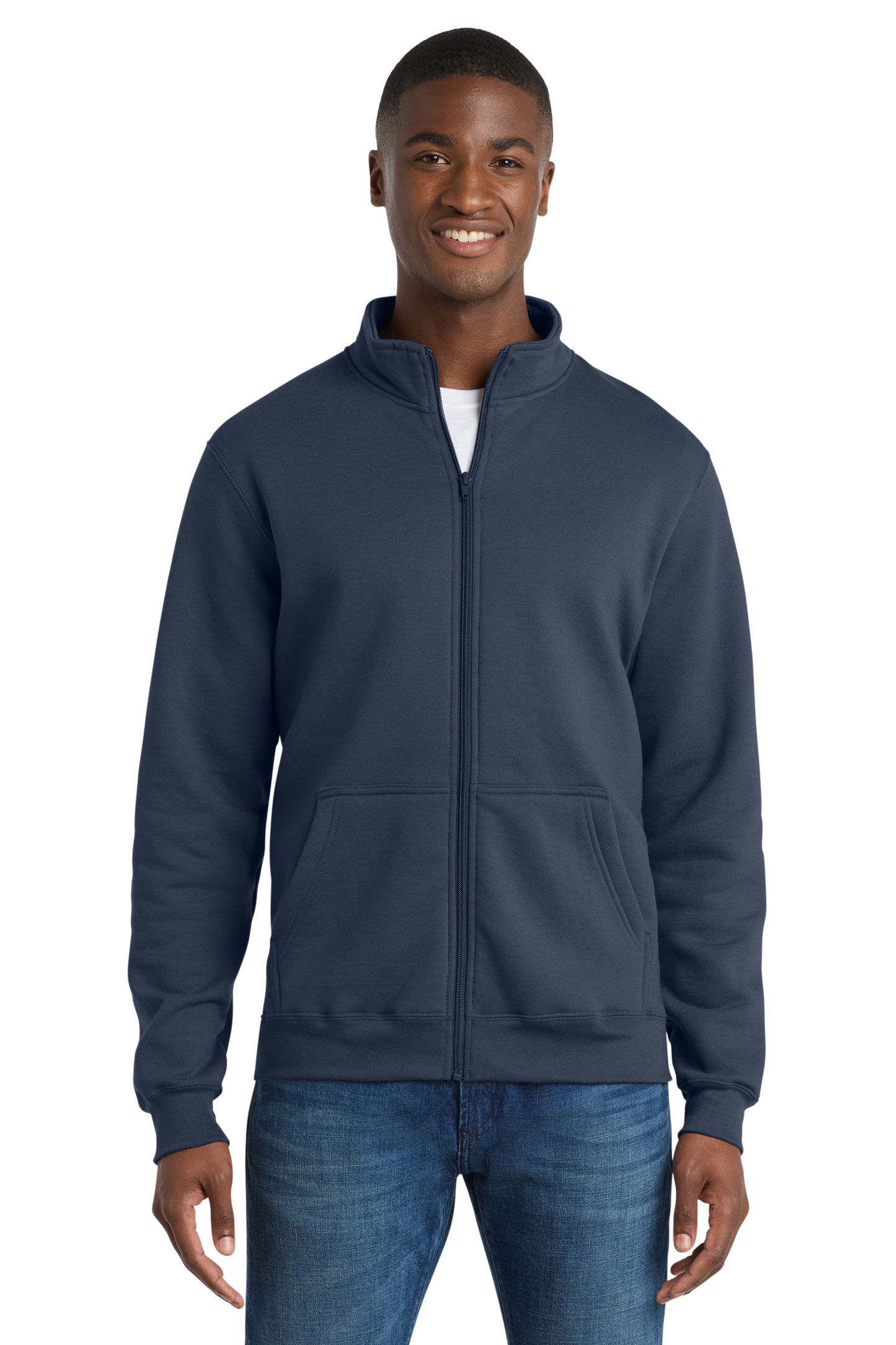 Economy Full-Zip Sweatshirt - Port & Company Core Fleece Cadet - PC78FZ