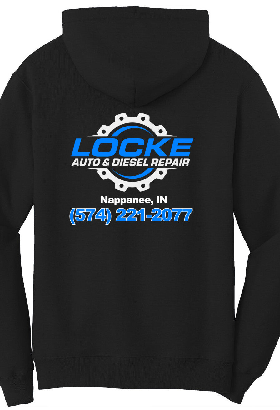 Hoodie - Fleece Pullover -  PC78H - Locke Auto & Diesel Repair