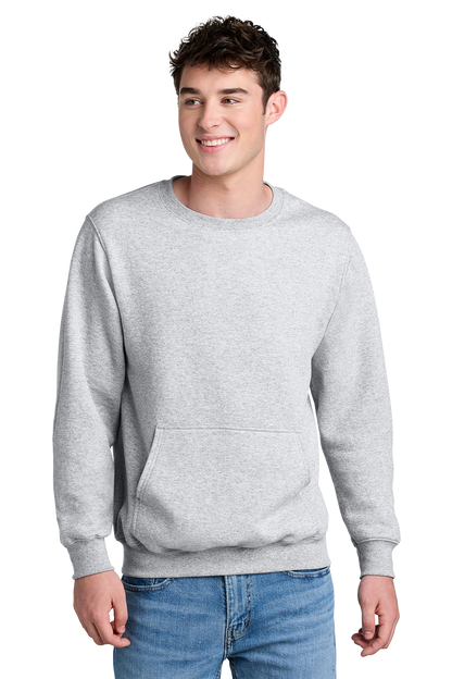 Economy Pocket Sweatshirt - Core Fleece Crewneck w/ Kangaroo Pocket - PC78PKT