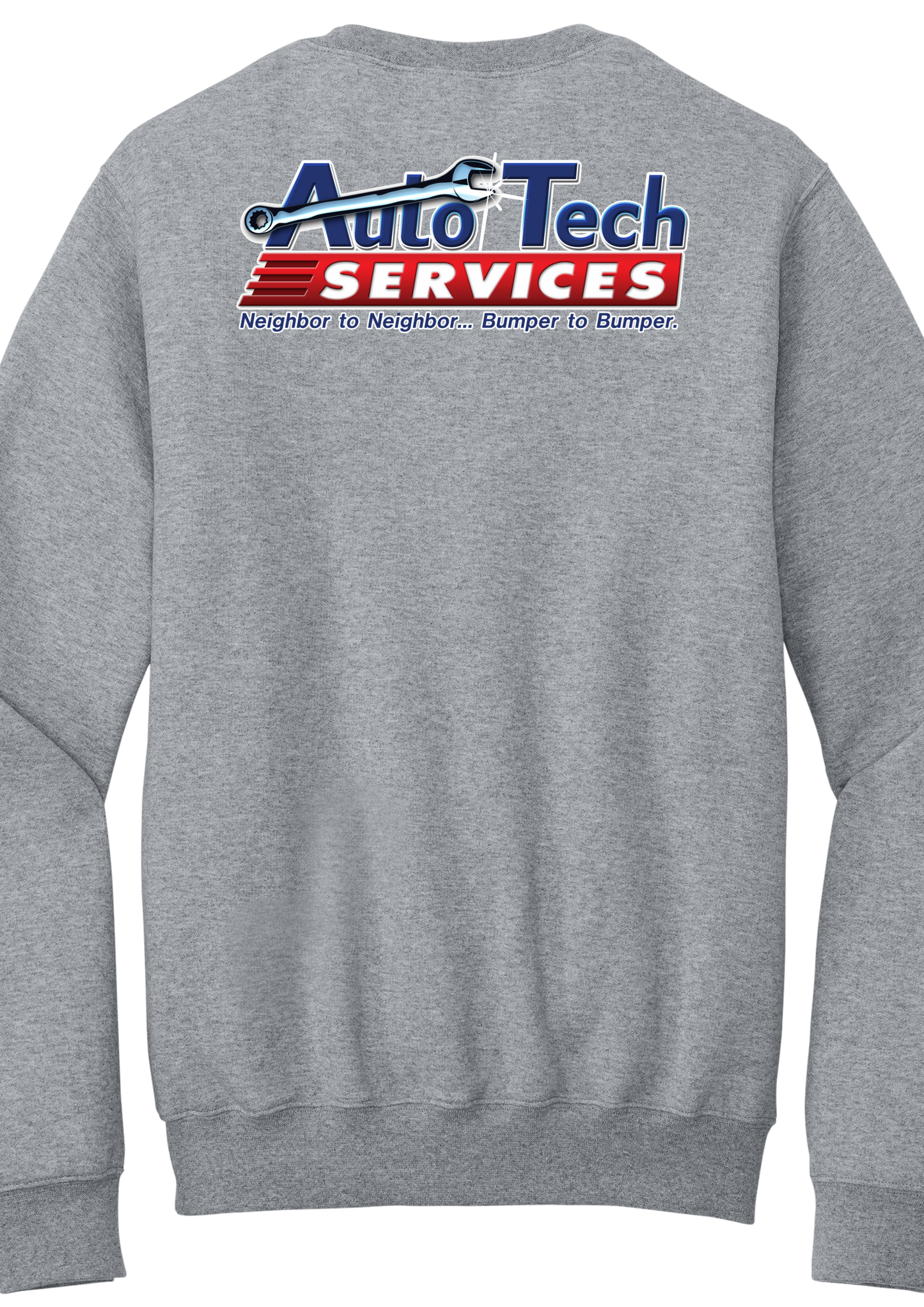 Pocket Sweatshirt - Core Fleece Crewneck w/ Kangaroo Pocket PC78PKT - Auto Tech Services