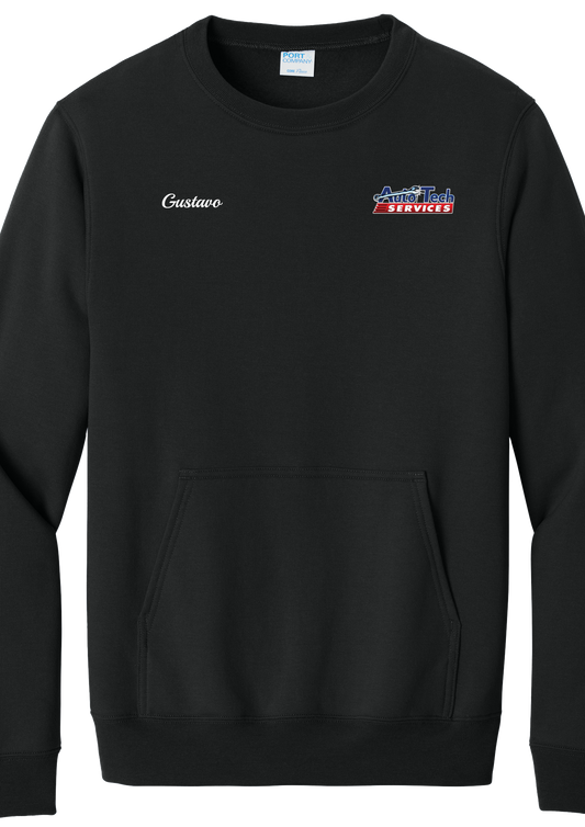 Pocket Sweatshirt - Core Fleece Crewneck w/ Kangaroo Pocket PC78PKT - Auto Tech Services