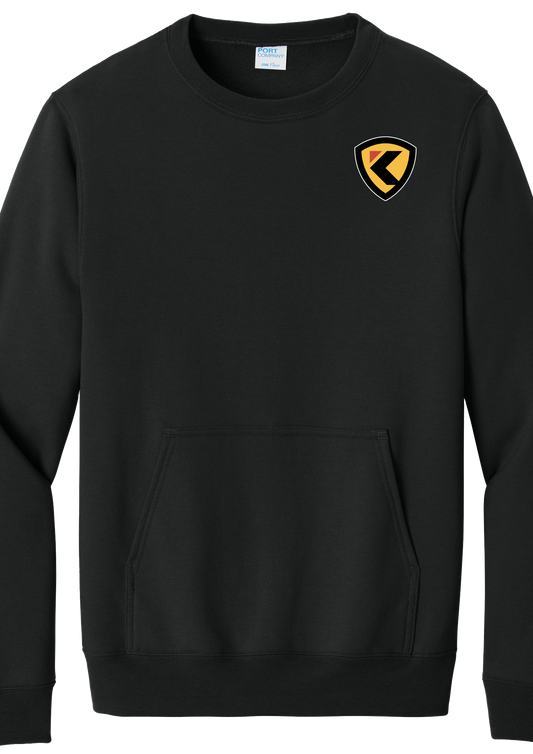 Pocket Sweatshirt - Port & Company® Core Fleece Crewneck  PC78PKT - Kinetech Motor Werks