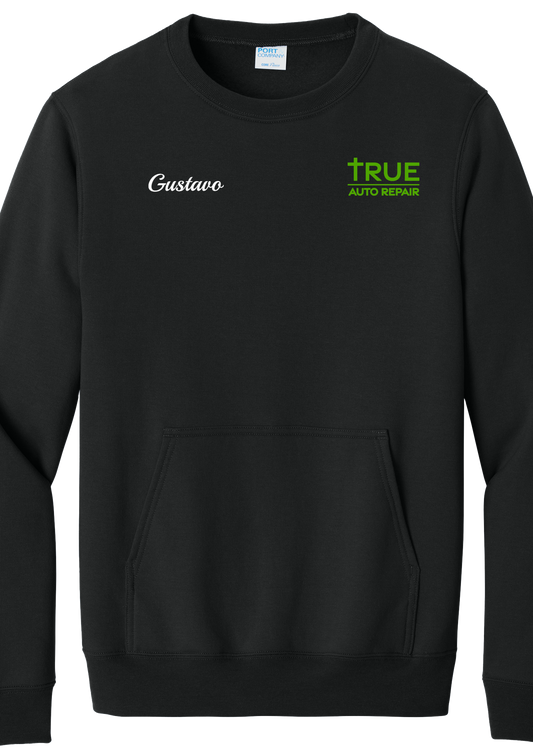 Pocket Sweatshirt - Core Fleece Crewneck w/ Kangaroo Pocket  PC78PKT - True Auto Repair