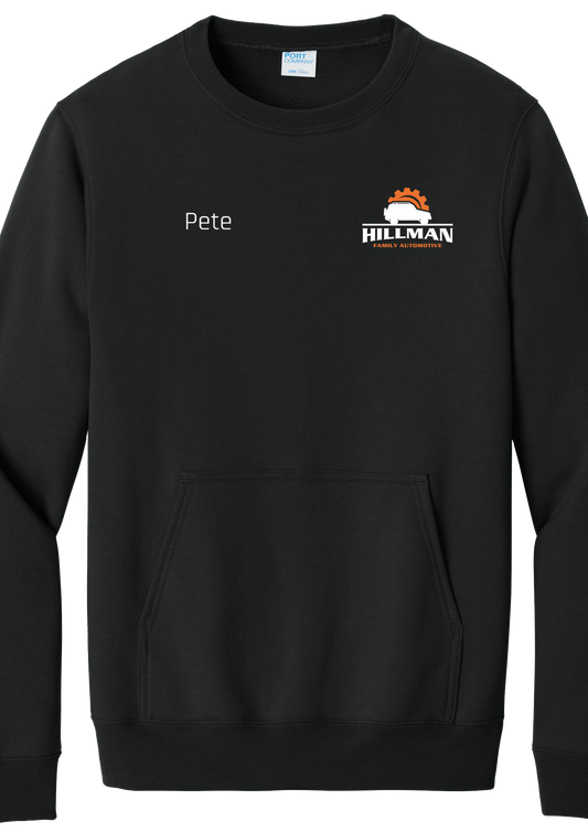 Pocket Sweatshirt - Core Fleece Crewneck w/ Kangaroo Pocket  PC78PKT - Hillman Family Automotive