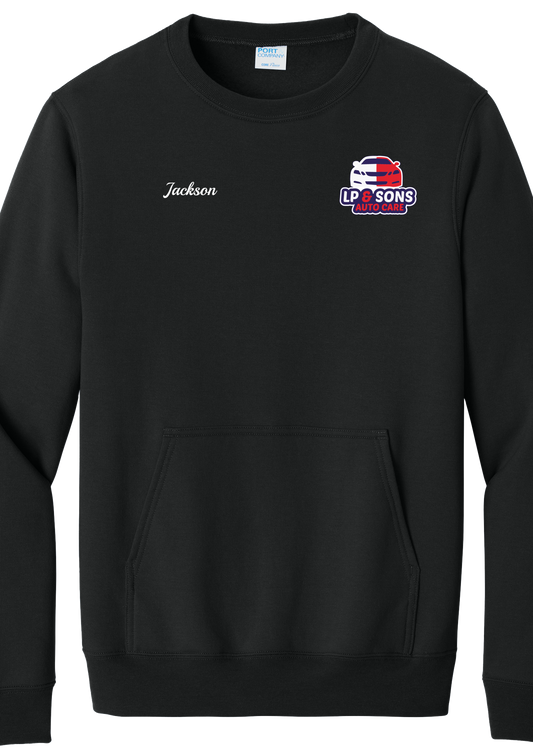 Pocket Sweatshirt - Port & Company® Core Fleece Crewneck  PC78PKT - LP & Sons Auto Care