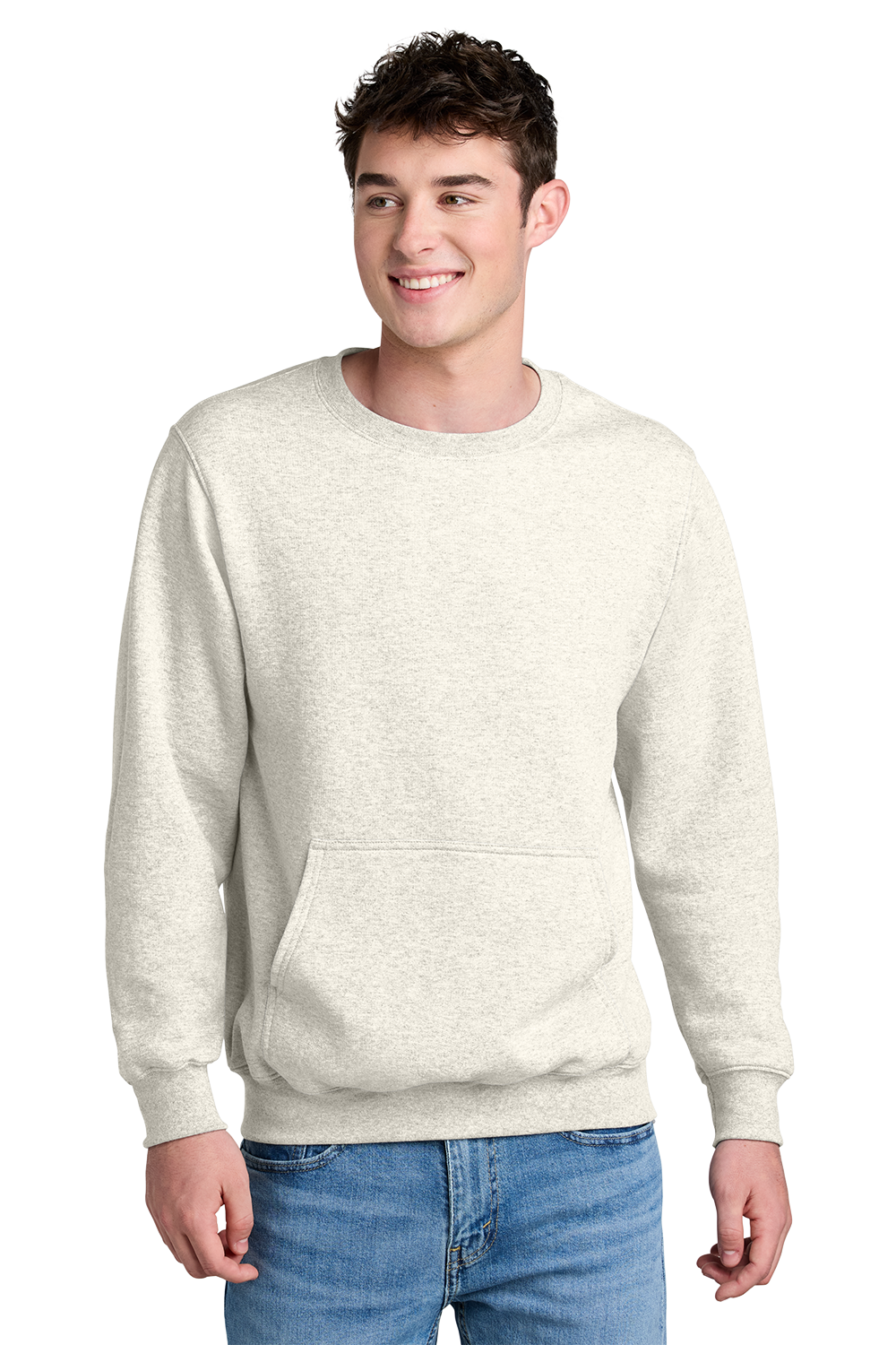 Economy Pocket Sweatshirt - Core Fleece Crewneck w/ Kangaroo Pocket - PC78PKT