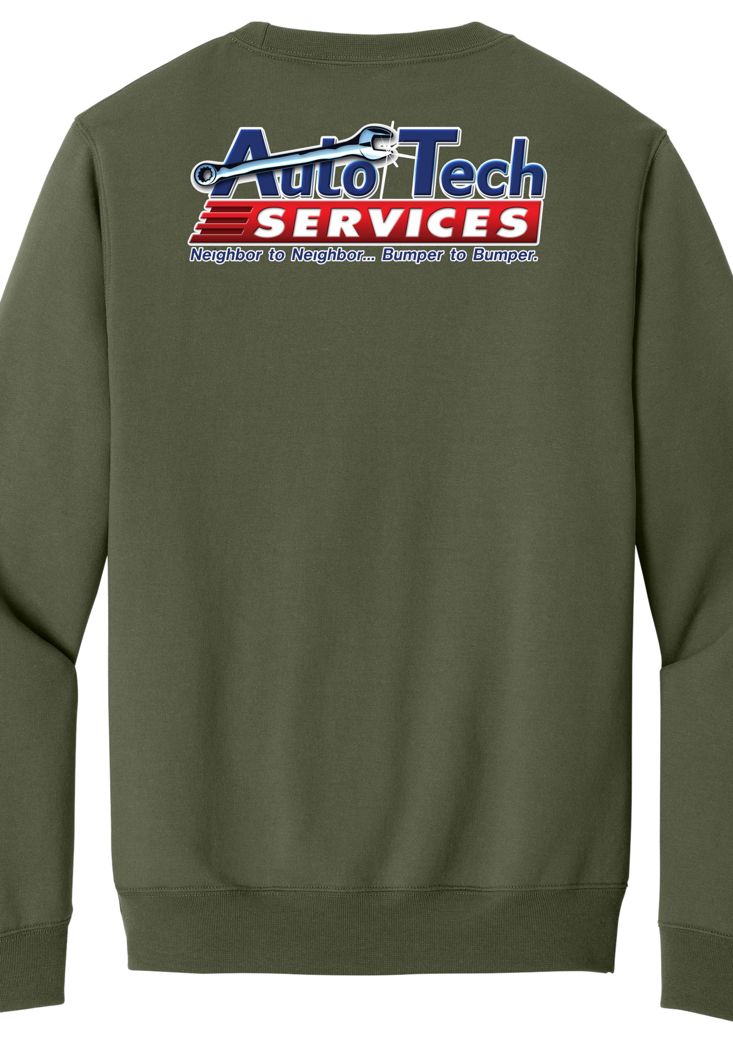 Pocket Sweatshirt - Core Fleece Crewneck w/ Kangaroo Pocket PC78PKT - Auto Tech Services