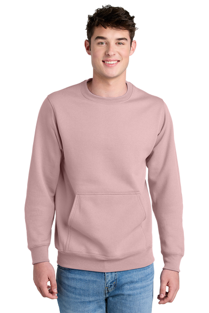 Economy Pocket Sweatshirt - Core Fleece Crewneck w/ Kangaroo Pocket - PC78PKT