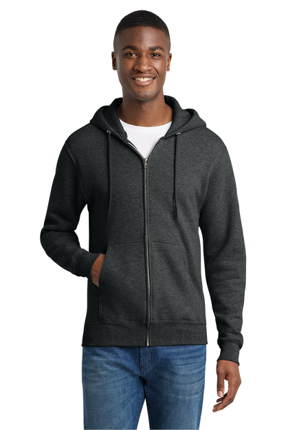 Economy Full-Zip Sweatshirt - Port & Company Core Fleece Cadet - PC78ZH