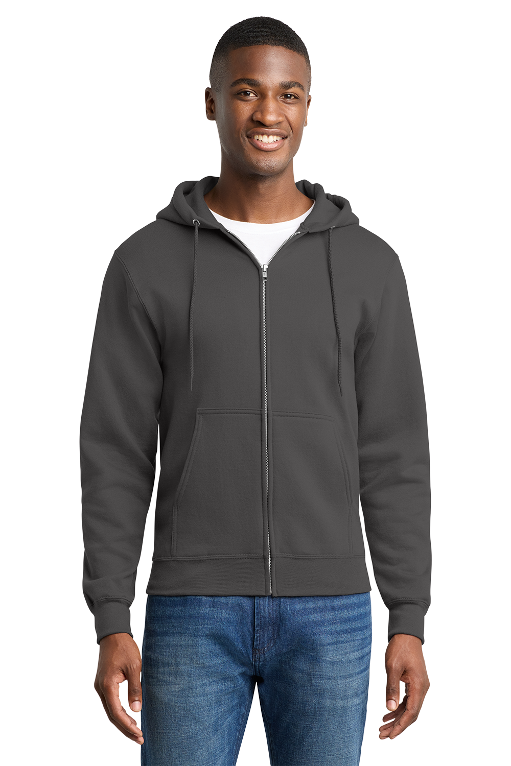 Economy Full-Zip Sweatshirt - Port & Company Core Fleece Cadet - PC78ZH