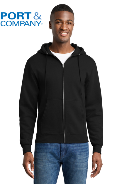 Economy Full-Zip Sweatshirt - Port & Company Core Fleece Cadet - PC78ZH