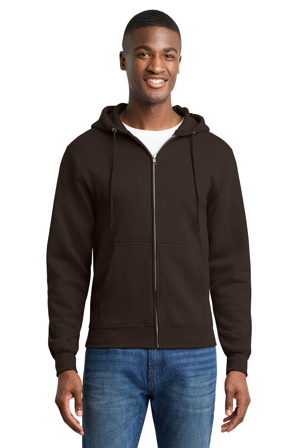 Economy Full-Zip Sweatshirt - Port & Company Core Fleece Cadet - PC78ZH