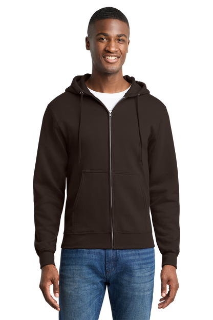 Economy Full-Zip Sweatshirt - Port & Company Core Fleece Cadet - PC78ZH