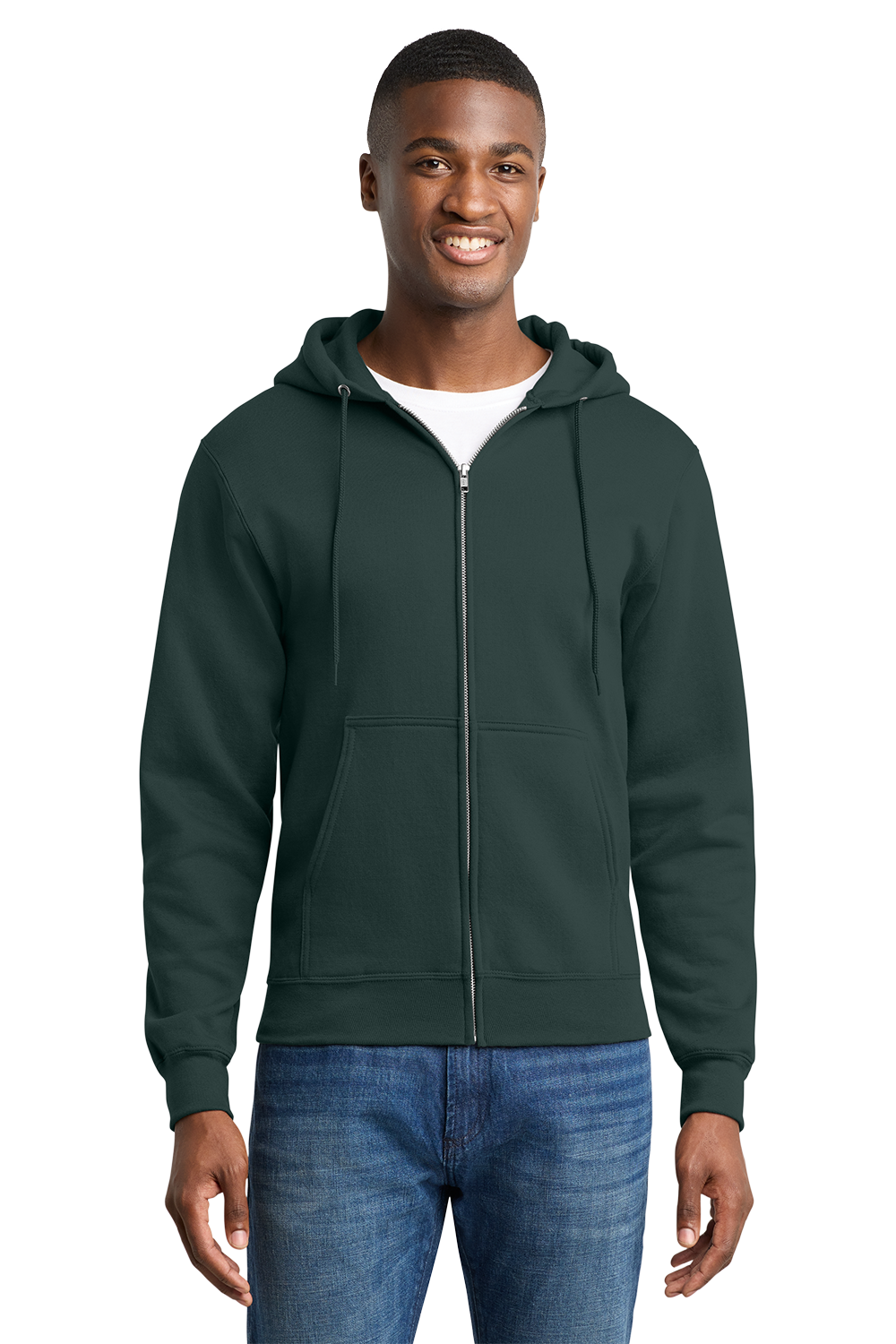 Economy Full-Zip Sweatshirt - Port & Company Core Fleece Cadet - PC78ZH
