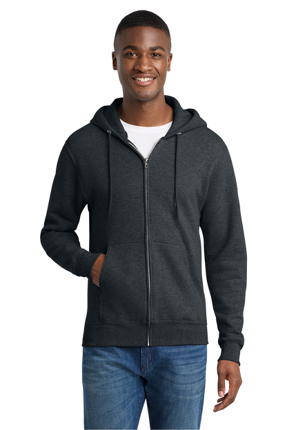 Economy Full-Zip Sweatshirt - Port & Company Core Fleece Cadet - PC78ZH