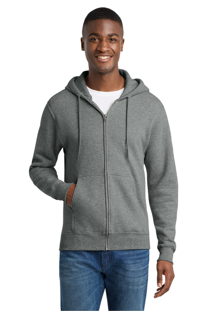 Economy Full-Zip Sweatshirt - Port & Company Core Fleece Cadet - PC78ZH