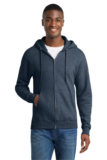 Economy Full-Zip Sweatshirt - Port & Company Core Fleece Cadet - PC78ZH