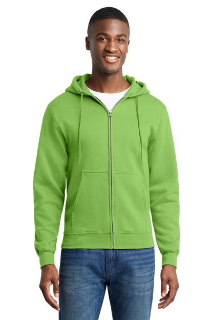 Economy Hoodie - FULL ZIP - Port & Co. Core Fleece Hooded Sweatshirt - PC75ZH