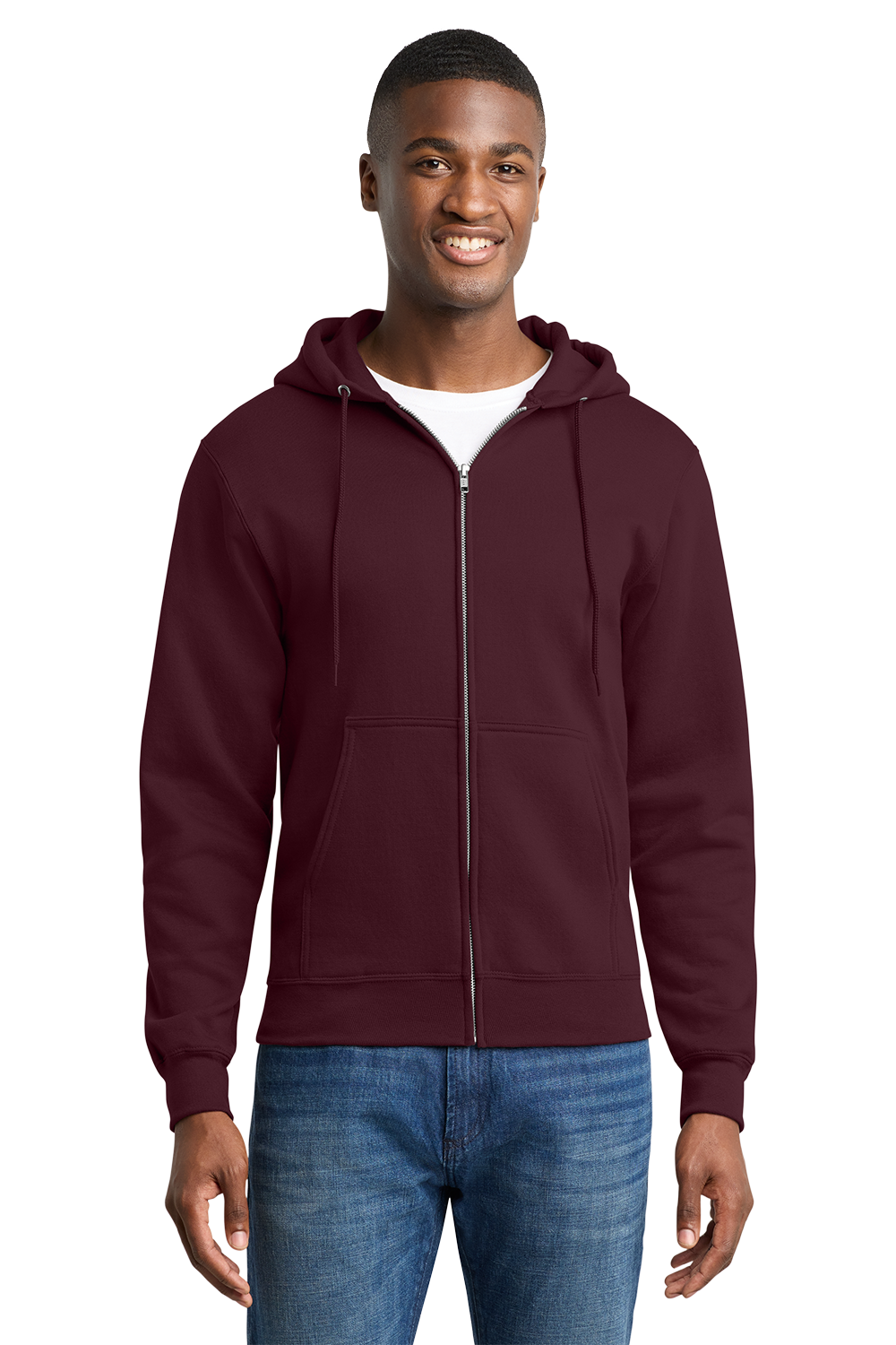 Economy Full-Zip Sweatshirt - Port & Company Core Fleece Cadet - PC78ZH