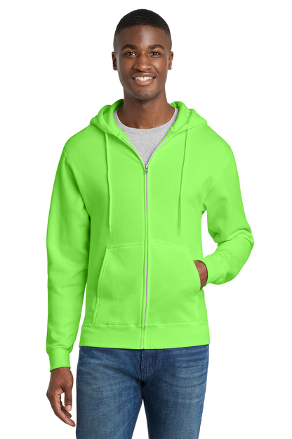 Economy Full-Zip Sweatshirt - Port & Company Core Fleece Cadet - PC78ZH