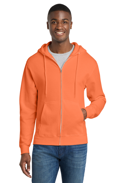 Economy Full-Zip Sweatshirt - Port & Company Core Fleece Cadet - PC78ZH