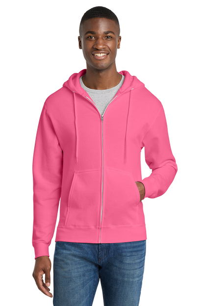 Economy Full-Zip Sweatshirt - Port & Company Core Fleece Cadet - PC78ZH