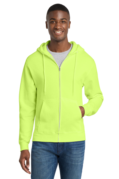 Economy Hoodie - FULL ZIP - Port & Co. Core Fleece Hooded Sweatshirt - PC75ZH