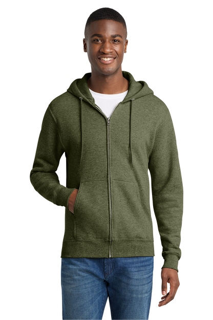 Economy Full-Zip Sweatshirt - Port & Company Core Fleece Cadet - PC78ZH