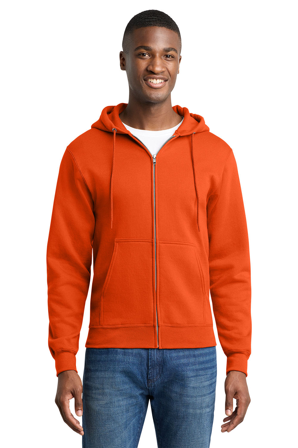Economy Full-Zip Sweatshirt - Port & Company Core Fleece Cadet - PC78ZH