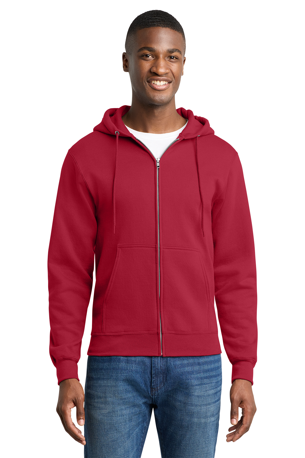 Economy Full-Zip Sweatshirt - Port & Company Core Fleece Cadet - PC78ZH