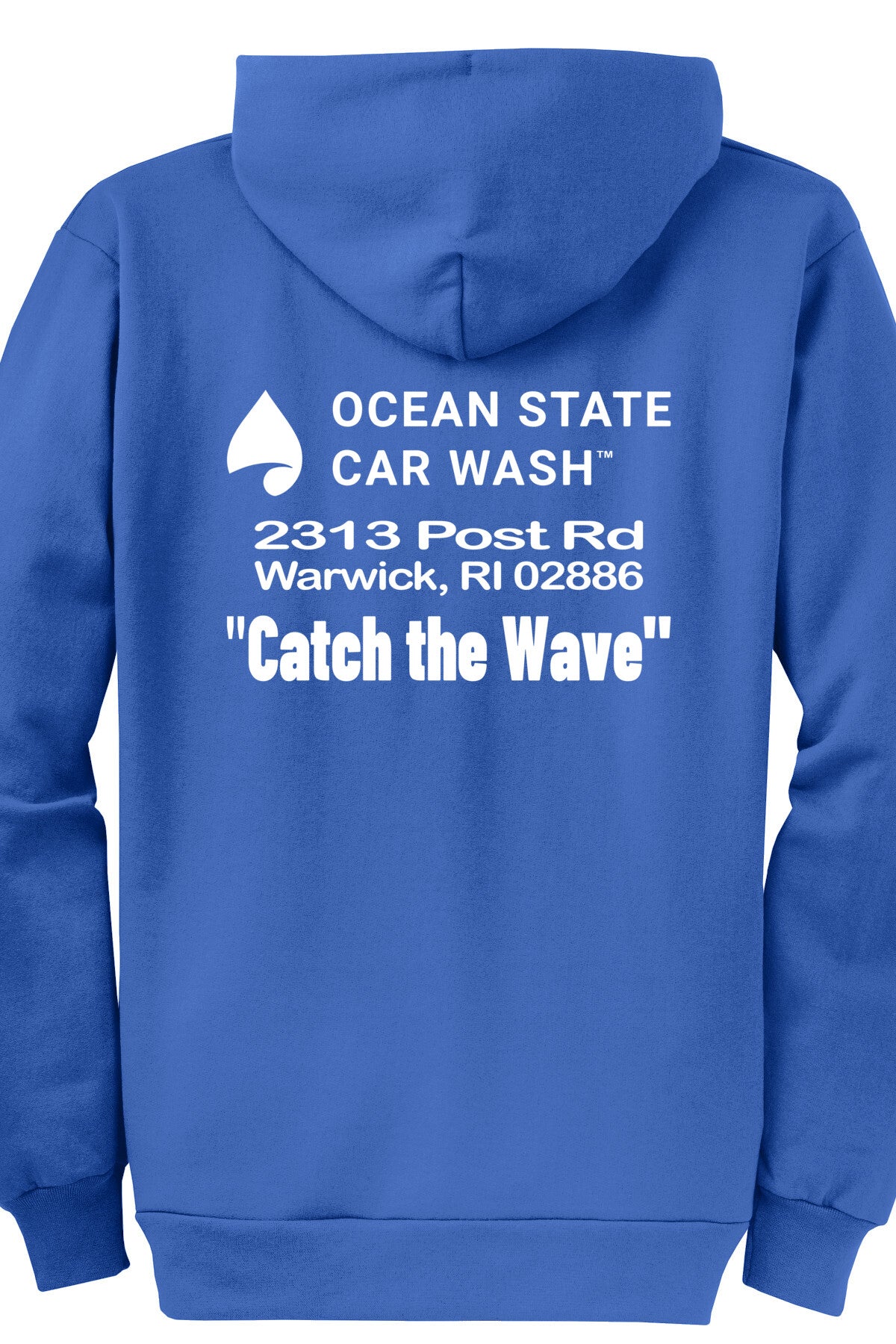 HOODIE FULL ZIP 7.8oz - Port  Company Core Fleece Pullover Hooded Sweatshirt PC78ZH - Ocean State Car Wash