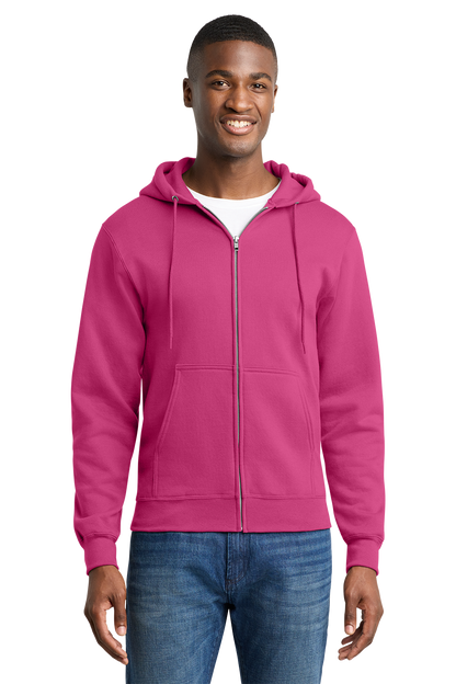 Economy Full-Zip Sweatshirt - Port & Company Core Fleece Cadet - PC78ZH