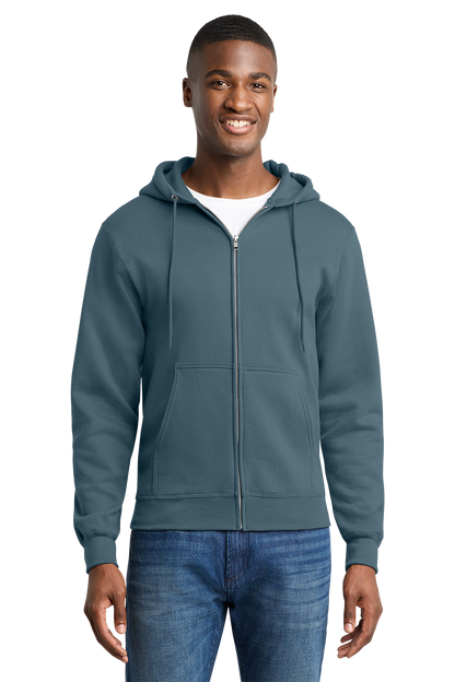 Economy Full-Zip Sweatshirt - Port & Company Core Fleece Cadet - PC78ZH