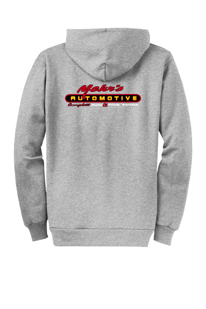 Economy Hoodie - FULL ZIP - Port  Company Core Fleece Hooded Sweatshirt PC78ZH - Mohr's Automotive