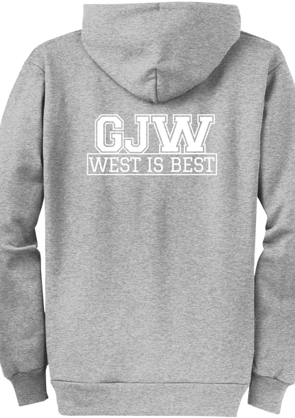 Economy Hoodie - FULL ZIP - Port  Company Core Fleece Hooded Sweatshirt PC78ZH - George J West Elementary School