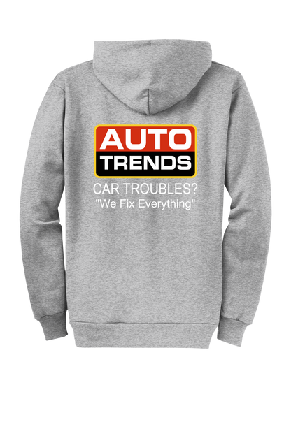 Economy Hoodie - FULL ZIP - Port  Company Core Fleece Hooded Sweatshirt PC78ZH - Auto Trends