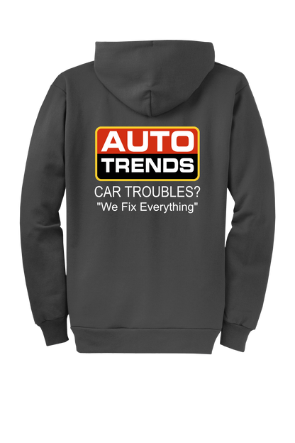 Economy Hoodie - FULL ZIP - Port  Company Core Fleece Hooded Sweatshirt PC78ZH - Auto Trends