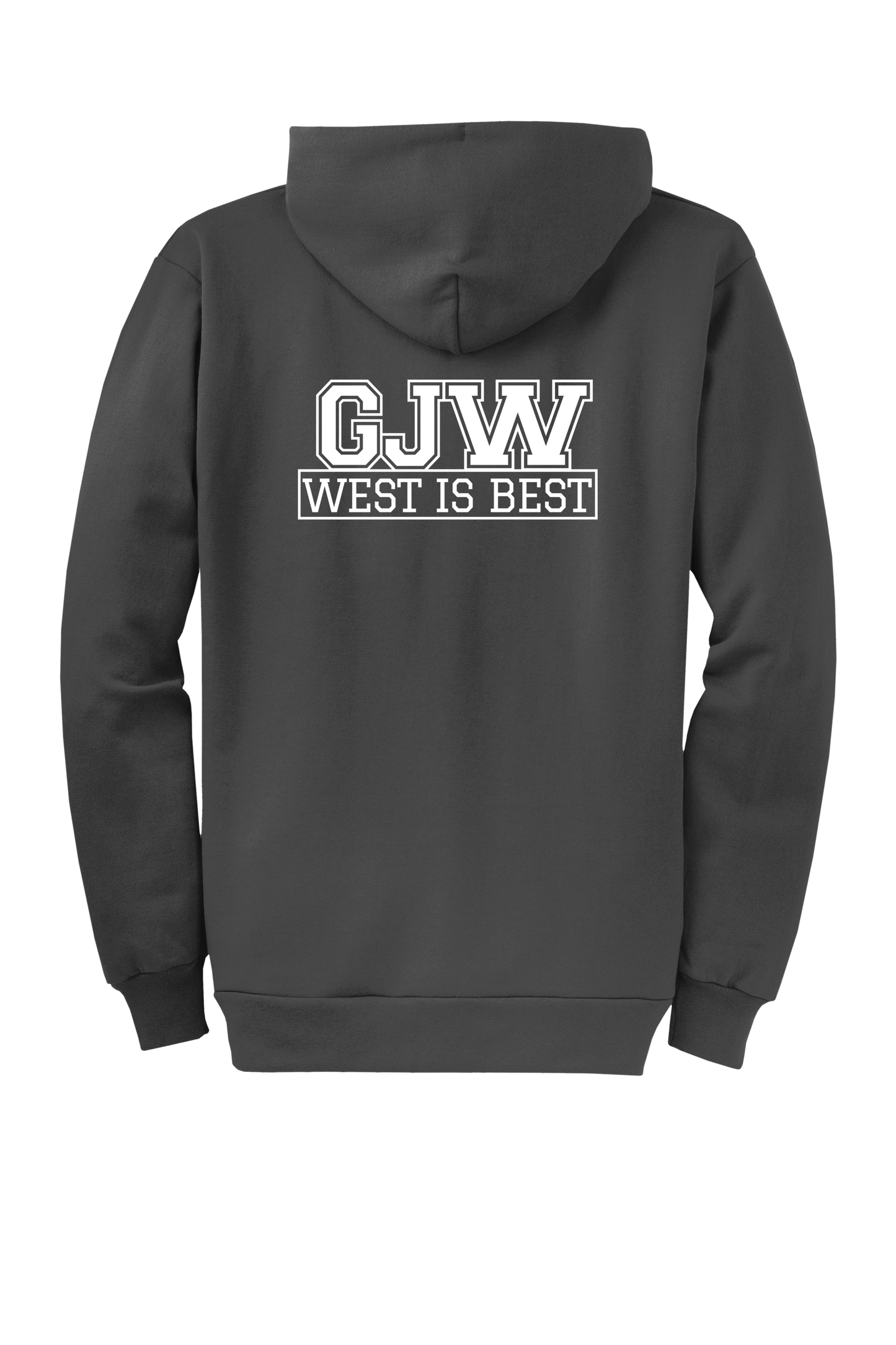 Economy Hoodie - FULL ZIP - Port  Company Core Fleece Hooded Sweatshirt PC78ZH - George J West Elementary School