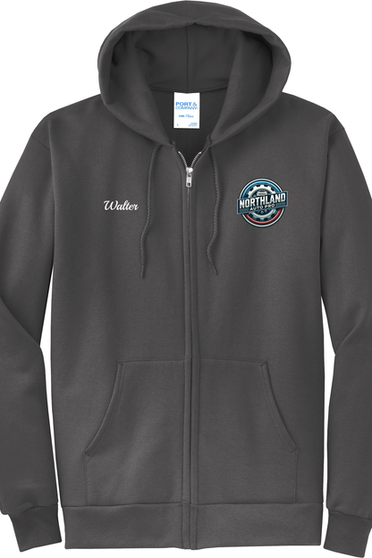 Economy Hoodie - FULL ZIP - Port  Company Core Fleece Hooded Sweatshirt PC78ZH - Northland Auto Pro