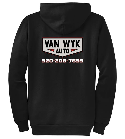 HOODIE FULL ZIP 7.8oz - Port  Company Core Fleece Pullover Hooded Sweatshirt PC78ZH - Van Wyk Auto