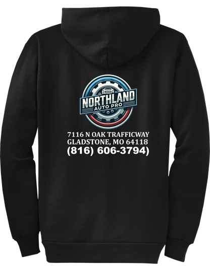 Economy Hoodie - FULL ZIP - Port  Company Core Fleece Hooded Sweatshirt PC78ZH - Northland Auto Pro