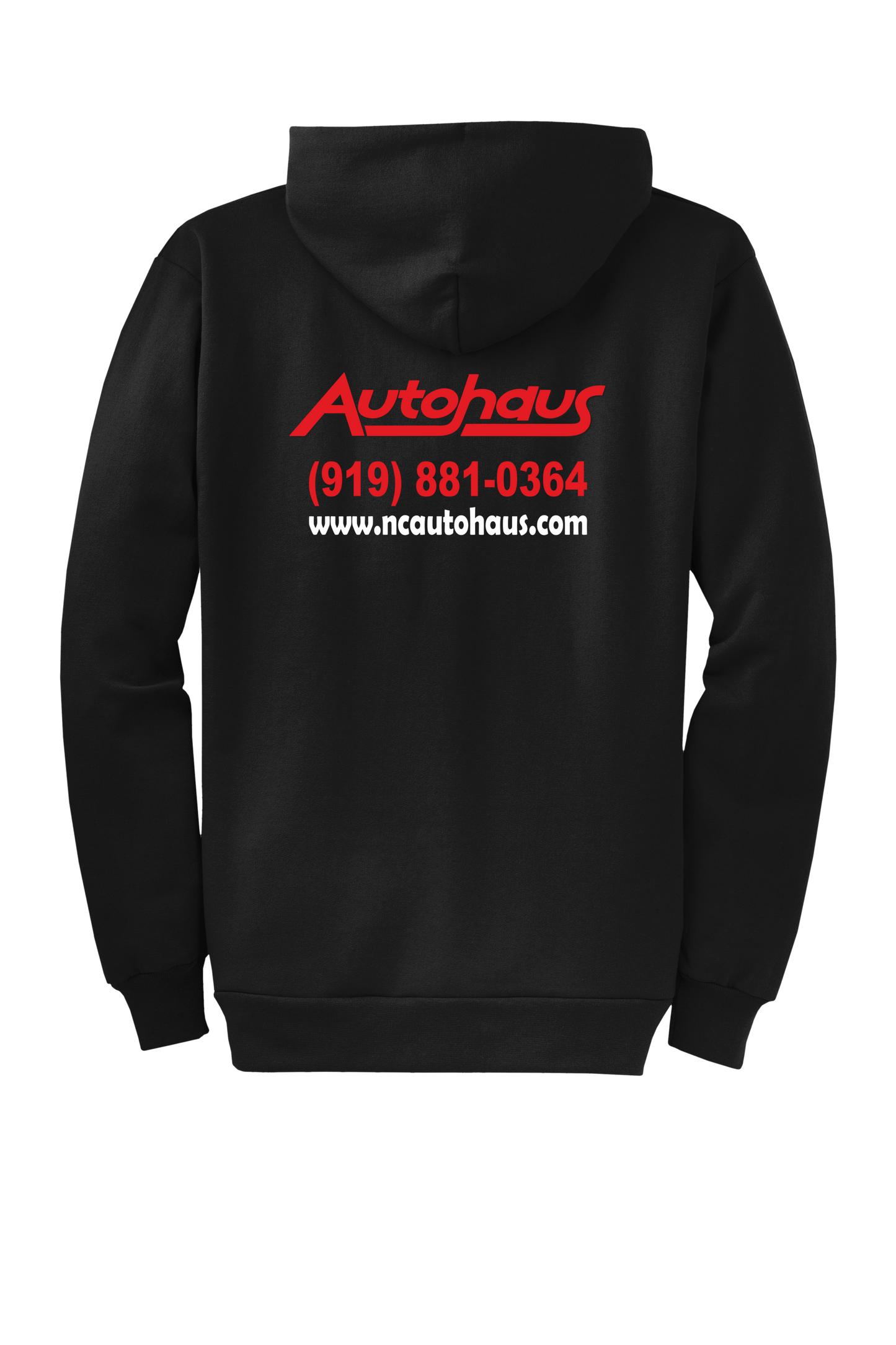 Economy Hoodie - FULL ZIP - Port  Company Core Fleece Hooded Sweatshirt PC78ZH - Autohaus