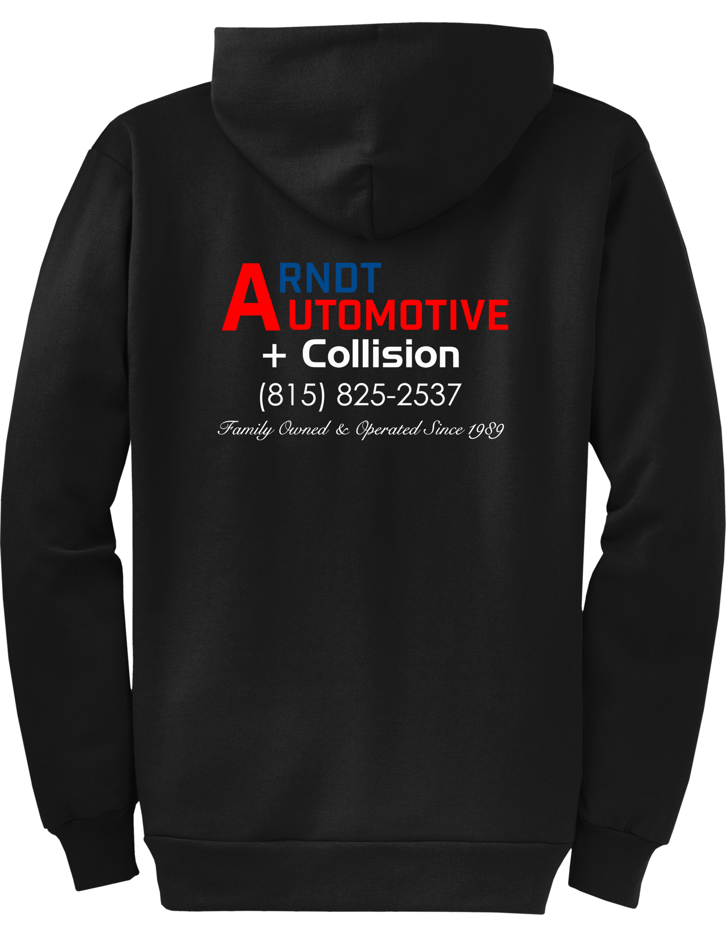 Economy Hoodie - FULL ZIP - Port  Company Core Fleece Hooded Sweatshirt PC78ZH - ARNDT Automotive