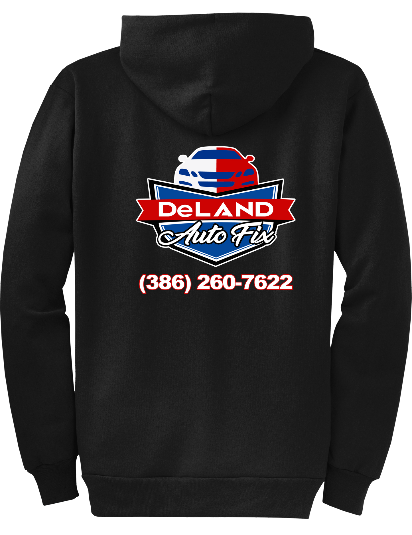 HOODIE - FULL ZIP - Port  Company Core Fleece Hooded Sweatshirt PC78ZH - DeLand Auto Fix