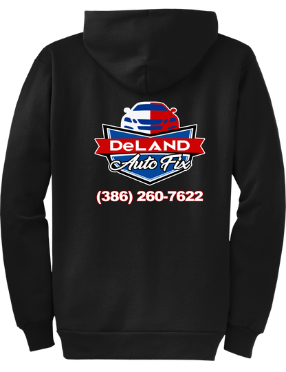 HOODIE - FULL ZIP - Port  Company Core Fleece Hooded Sweatshirt PC78ZH - DeLand Auto Fix