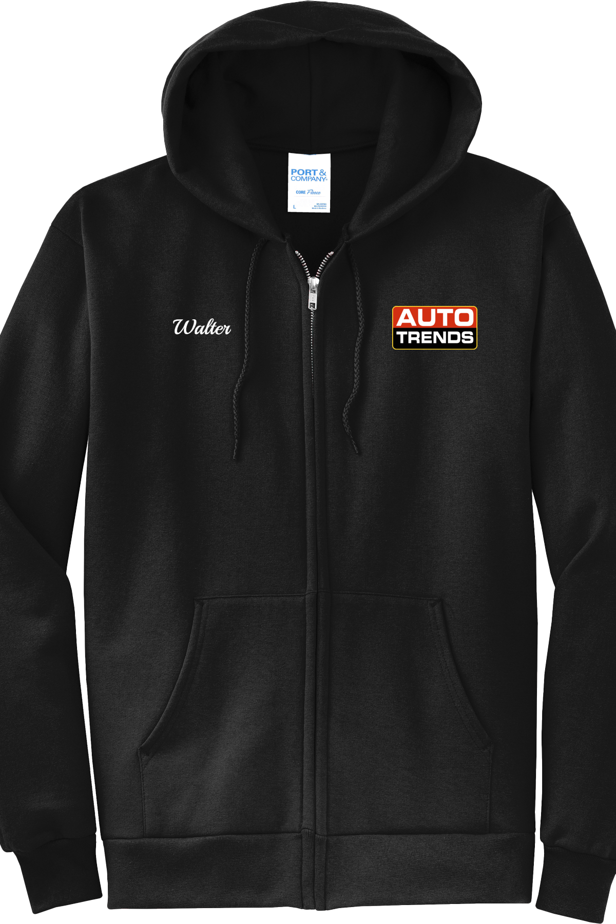 Economy Hoodie - FULL ZIP - Port  Company Core Fleece Hooded Sweatshirt PC78ZH - Auto Trends