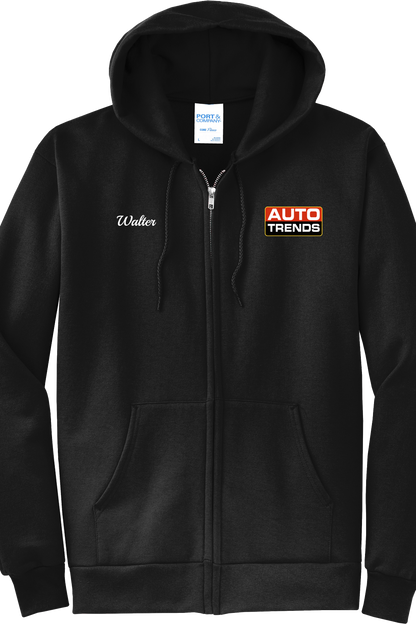 Economy Hoodie - FULL ZIP - Port  Company Core Fleece Hooded Sweatshirt PC78ZH - Auto Trends