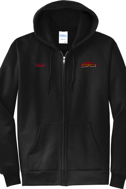 Economy Hoodie - FULL ZIP - Port  Company Core Fleece Hooded Sweatshirt PC78ZH - Mohr's Automotive