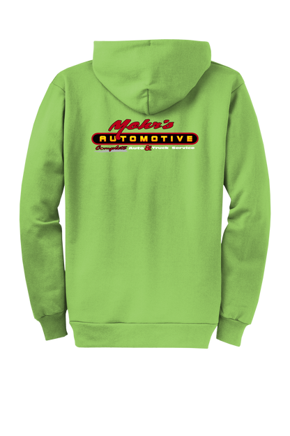 Economy Hoodie - FULL ZIP - Port  Company Core Fleece Hooded Sweatshirt PC78ZH - Mohr's Automotive